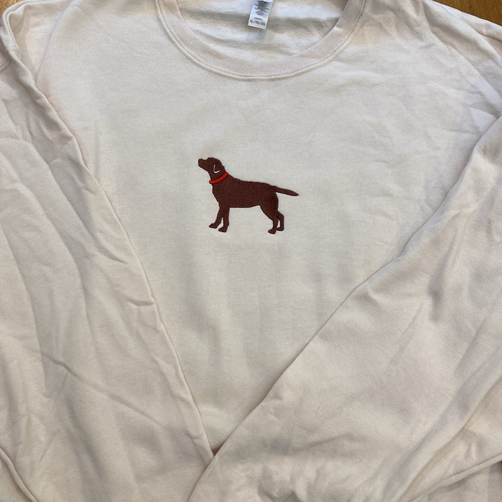 Chocolate lab Embroidered Sweatshirt - Picture 2 of 3